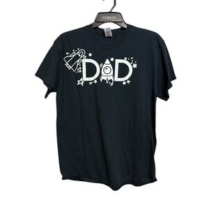 Black space themed Dad t-shirt